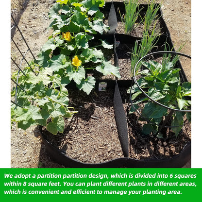 CJGQ Fabric Raised Garden Bed 4x2x1ft Garden Grow Bed Bags for Growing Herbs, Flowers and