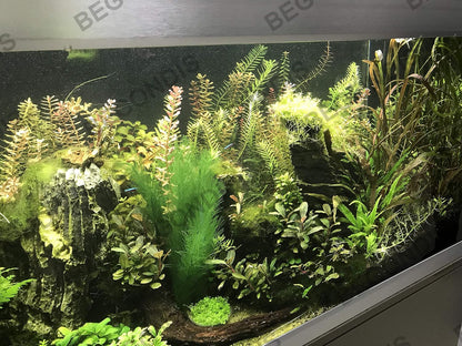 BEGONDIS Aquarium Decorations 3Pcs Fish Tank Artificial Green Water Plants Made of Silk Fabrics