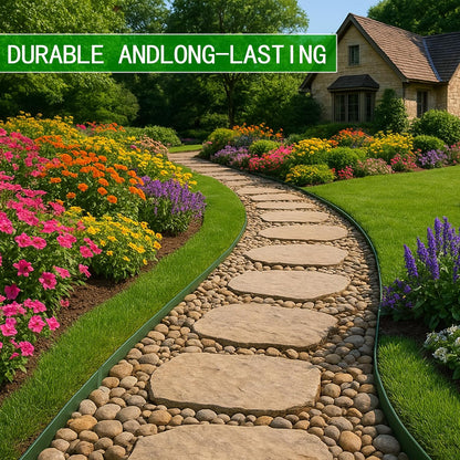 Metal Landscape Edging 6 Pack 40" L x 6" H,Galvanized Bendable Metal Garden Edging,Hammer- in Steel