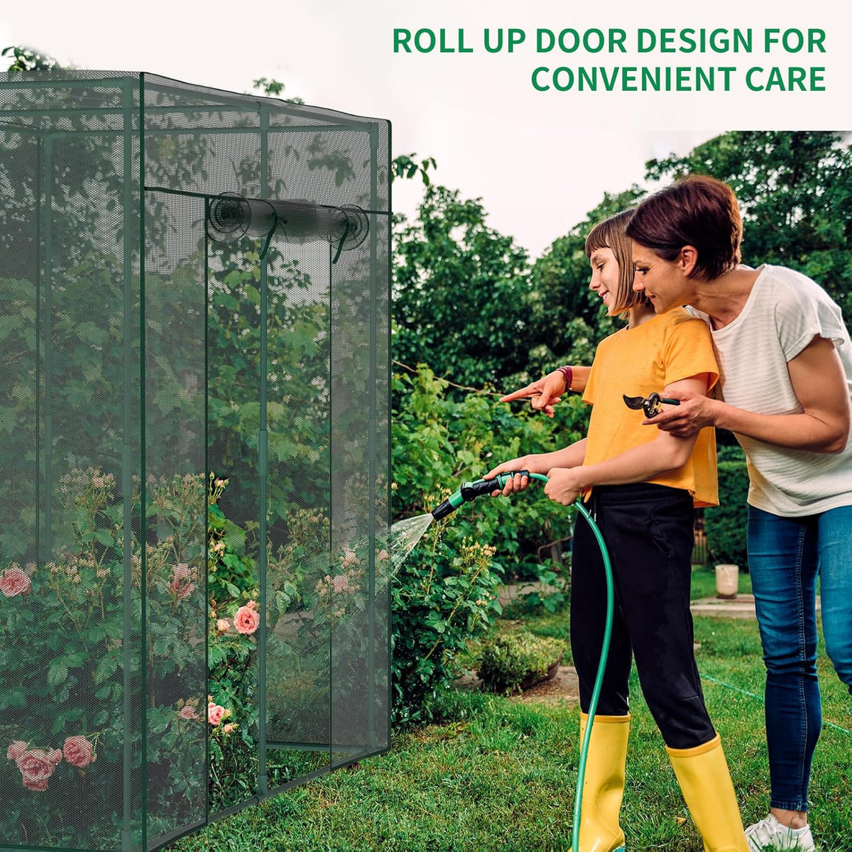 SUNYRISY Garden Plant Netting Crop Cage for Garden Raised Bed, 6.5 x 3.3 x 6 Ft Plant Cover Cage