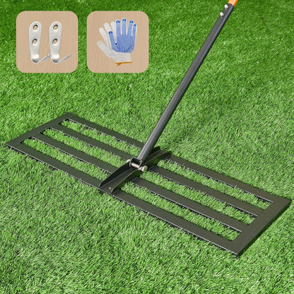 Lawn Leveling Rake 30"x10", Heavy-Duty Stainless Steel Yard Leveling Rake, Professional Soil