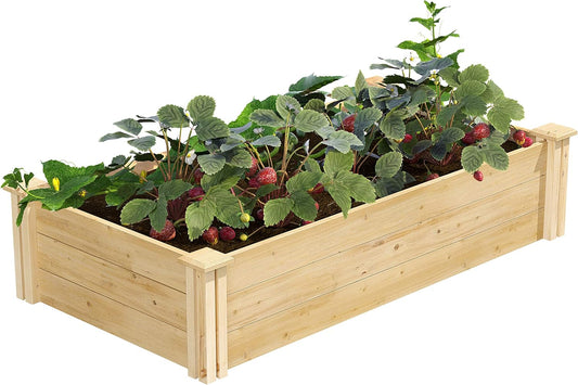 Greenes Fence Original Cedar Raised Garden Bed, 2' x 4' x 10.5" (3-Pack) - Made in USA with North