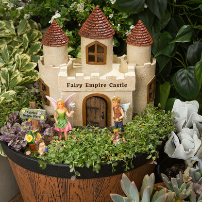 PRETMANNS Fairy House Kit - Fairy Garden Accessories for Outdoor Miniature Village Decor, with