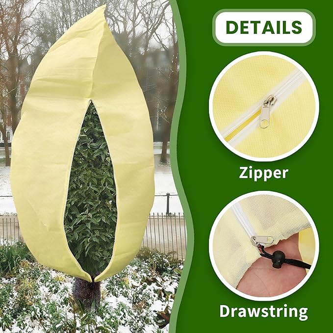 TCBWFY 95x80inches Huge Plant Covers Freeze Protection Frost Cloth for Outdoor Plants,2.82oz/yd²