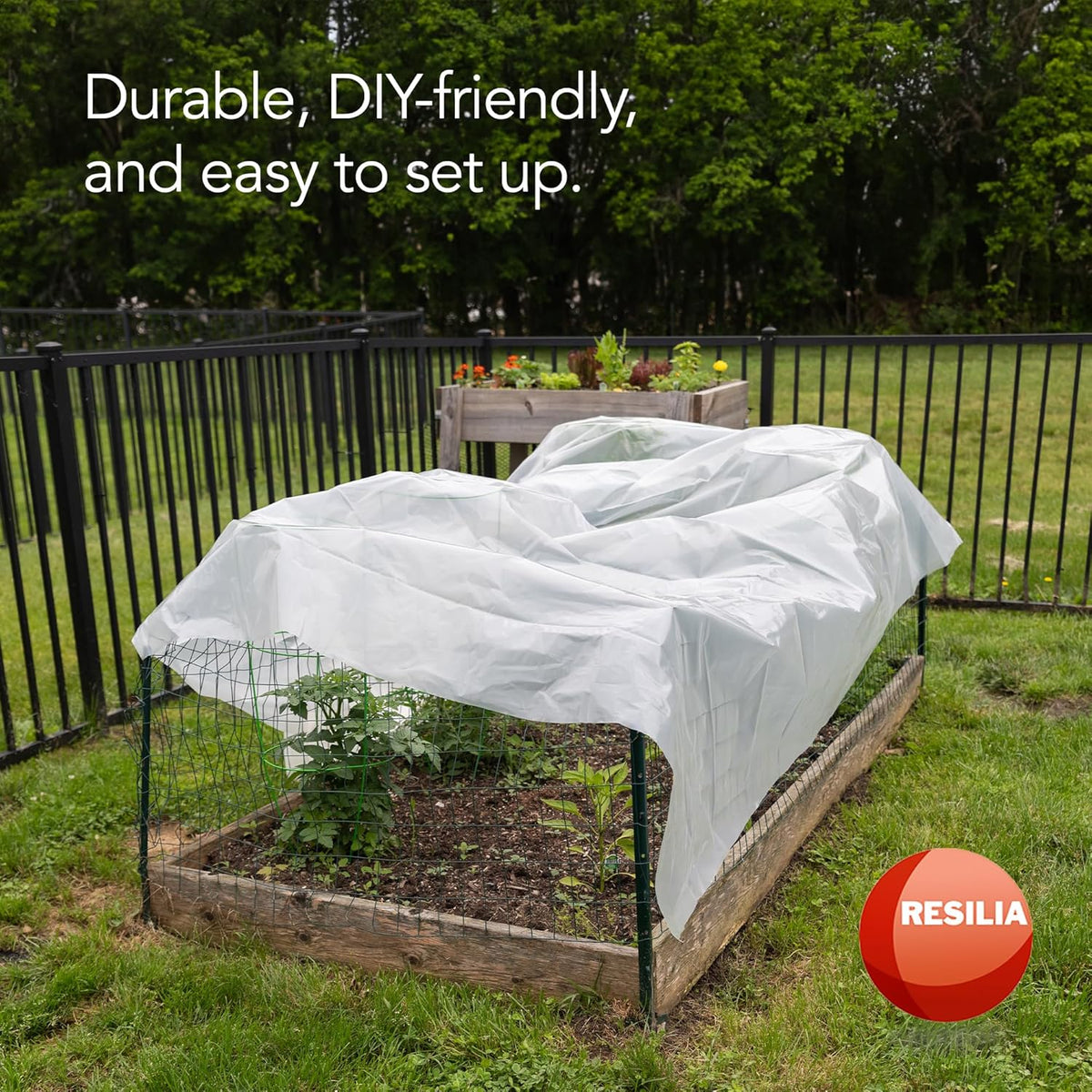 RESILIA Clear Greenhouse Sheeting - UV-Protected, Heavy-Duty Gauge Outdoor Polyethylene Cover for