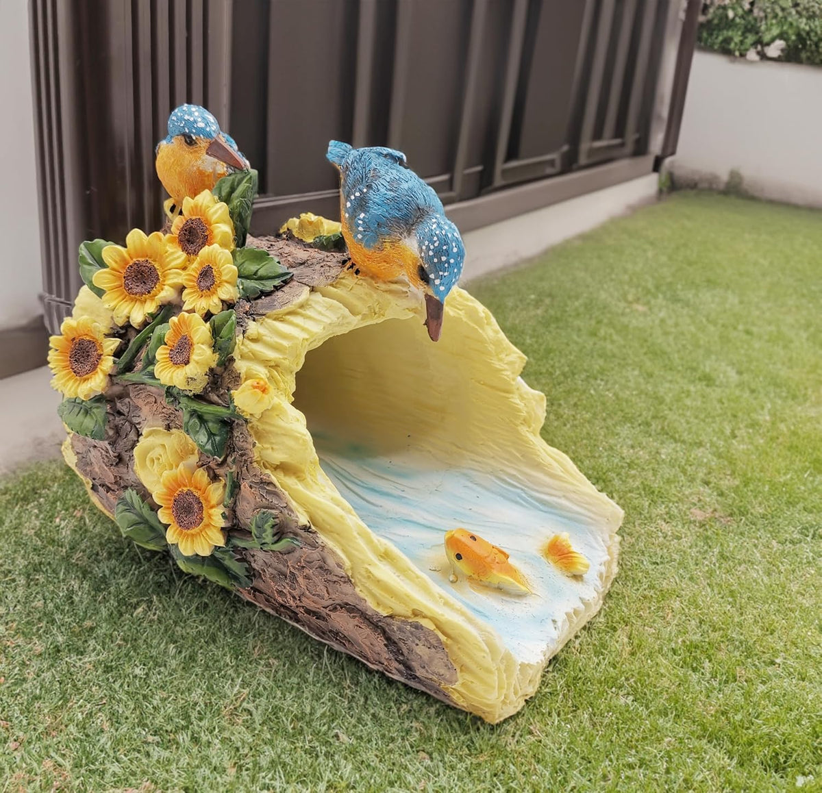 Bird Statues Outdoor Decoration, Resin Statue Garden Decor, Animal Downspout Diverter, Decorative