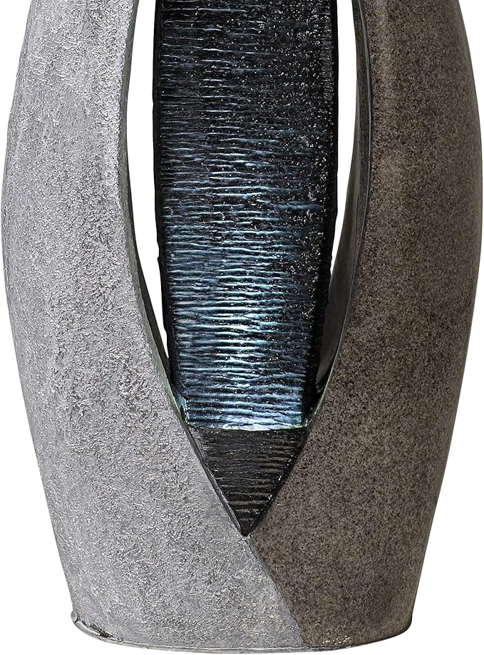 Dancing Couple 57" High Large Modern Indoor Outdoor Decor Faux Stone Floor Fountain with Light LED