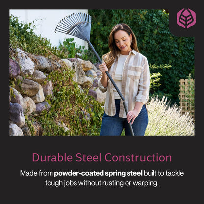 Yard Butler World’s Greatest Leaf Rake | Heavy Duty All Steel Rake with Ergonomic Garden Claw, 20