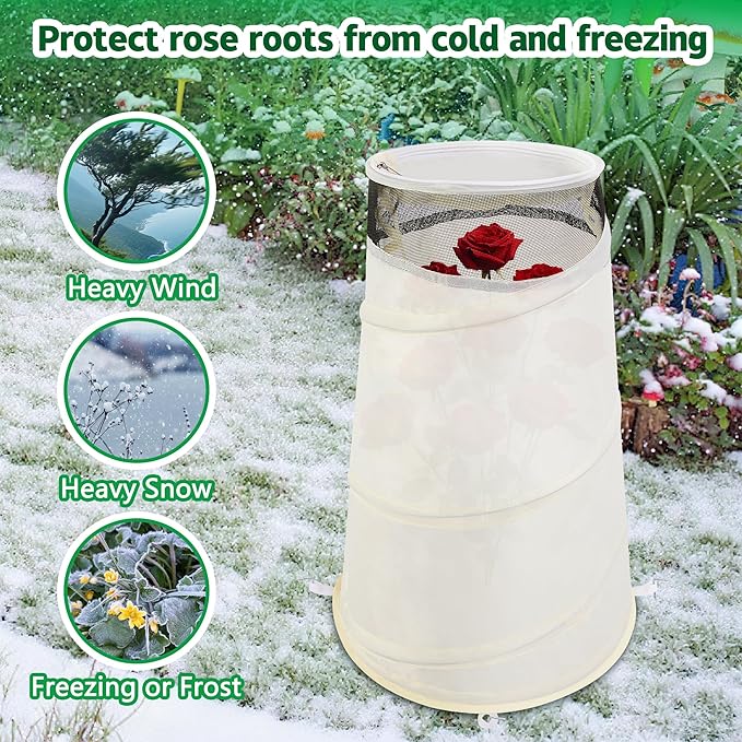 20" x 13" x 9" Pop Up Rose Cones for Winter Protection, Winter Rose Collars Protective Cover
