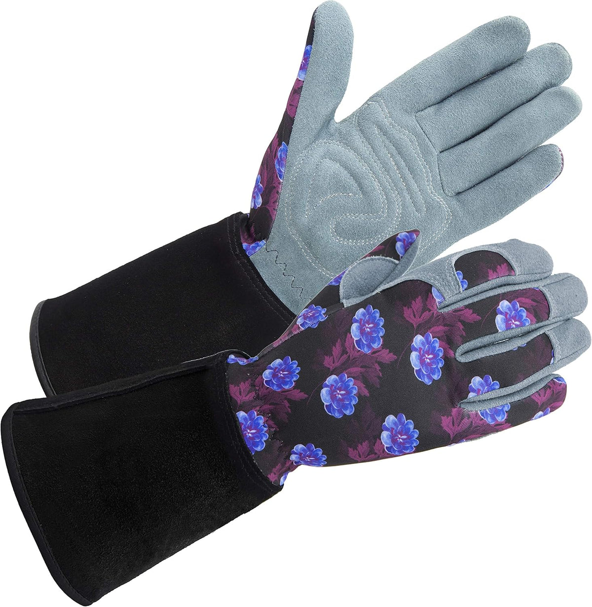 SKYDEER Women's Gardening Gloves - Genuine Deerskin Suede, Ultra-Soft Padded, Comfort Fit for