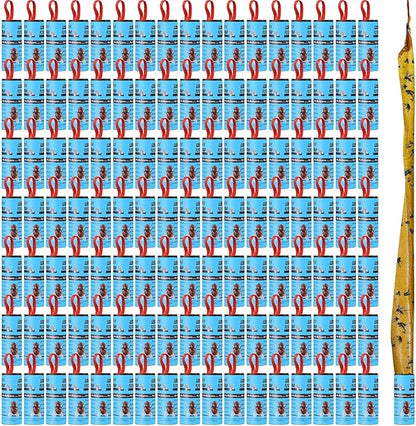 Qualirey 160 Pack Fly Strips Sticky Fly Trap Indoor Outdoor Hanging Fly Ribbon Tape Paper Flying