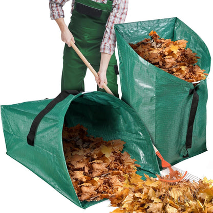 2 Pack 60 Gallon Leaf Collector,Collapsible Lawn & Leaf Bag,Heavy Leaves Pick up Tool Reusable Yard