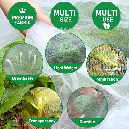 2Pack 10x30ft Garden Netting Mesh Barrier, Ultra Fine Mosquito Net for Patio,Garden Netting for