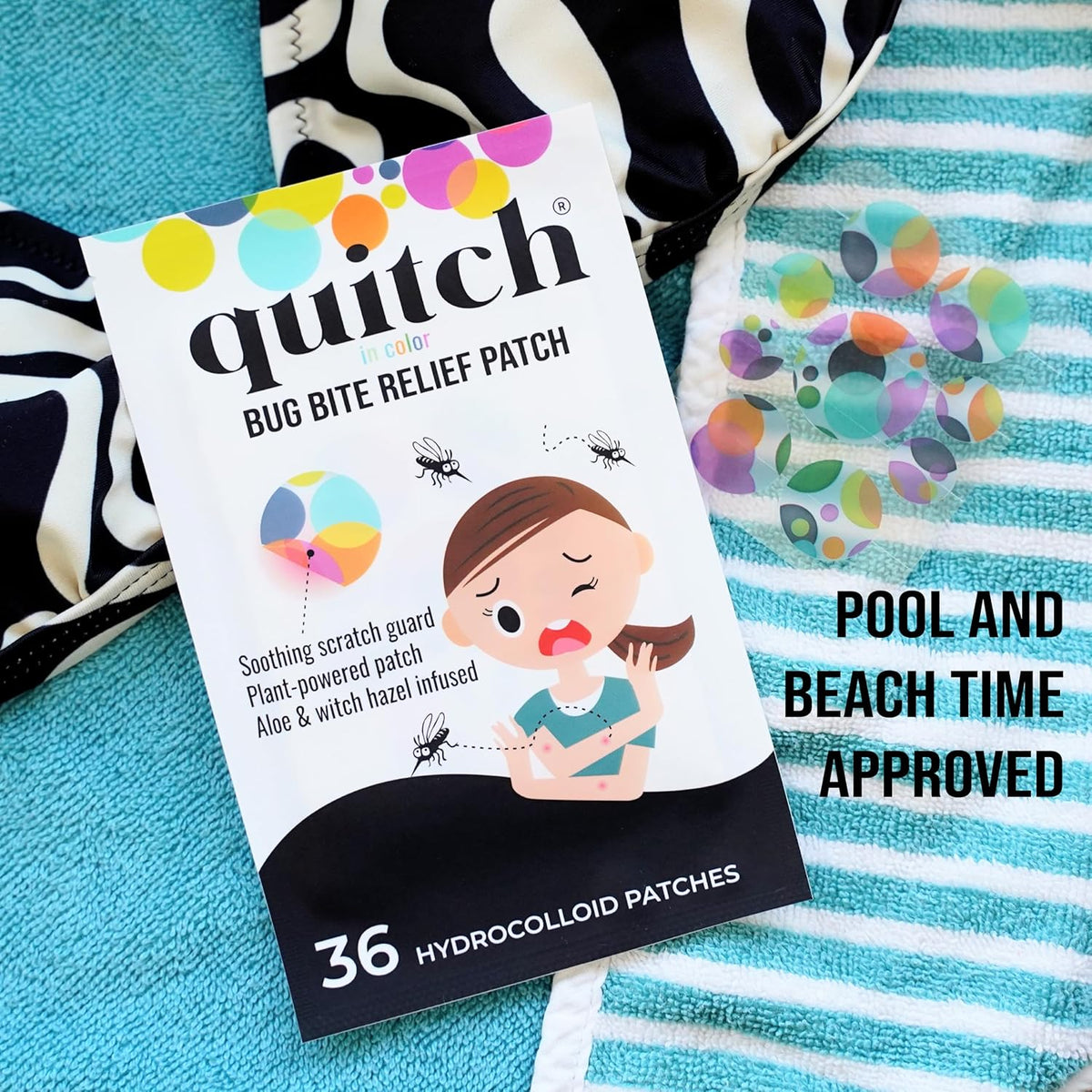 Quitch Mosquito Bite Itch Relief Patch, After Bite Insect Bite Treatment, Anti Itch Cream