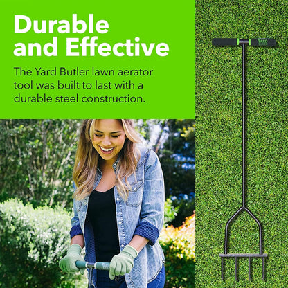 Yard Butler Aerators - Durable for Easy Lawn Care & Healthy Growth - Prevent Lawn Damage by
