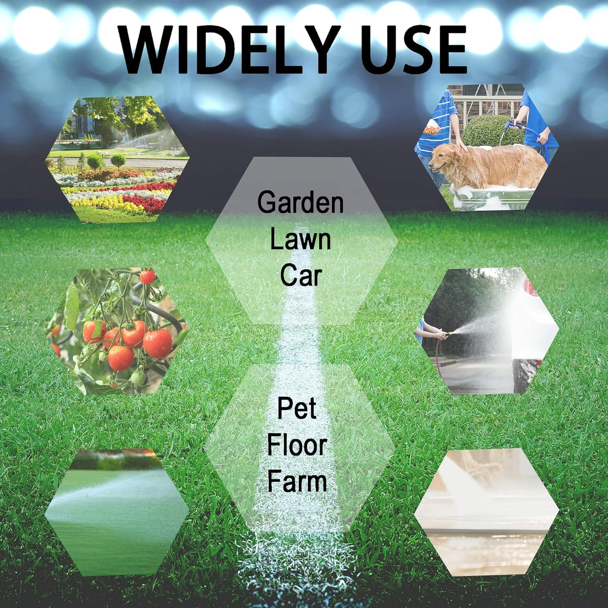 PVC Garden Hose 1/2 Inch, Flexible Water Hose with Male and Female Fittings, No Leaking, Heavy