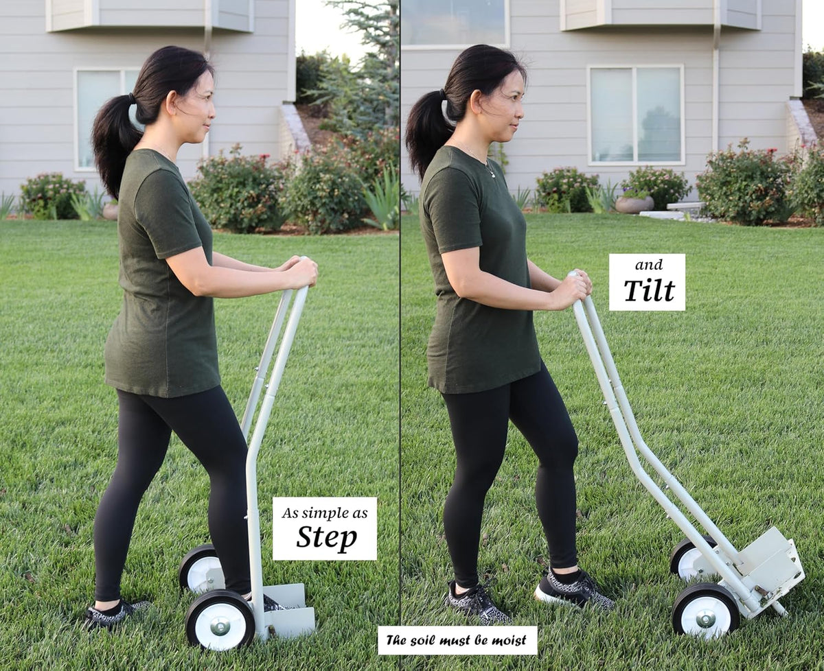 Step 'N Tilt Lawn Aerator Version 4 Kit (4.5 Inch Extra Long Coring Tines Without Container)