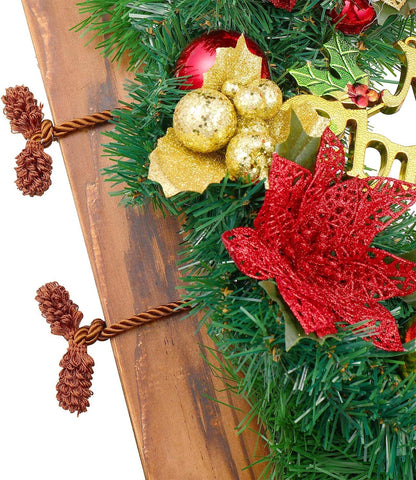 Shappy 6 Pieces Christmas Garland Banister Ties Christmas Decorative Reusable and Flexible Twist