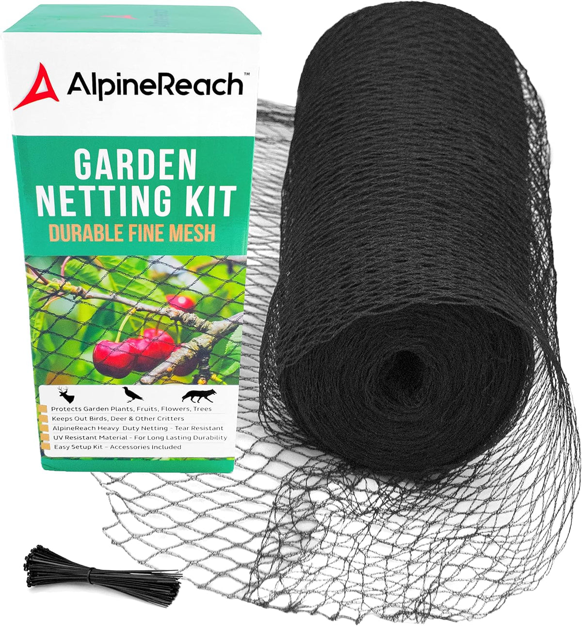 AlpineReach Garden Netting 15 x 50 ft Heavy Duty Bird Net, Deer, Plant Protection Extra Strong