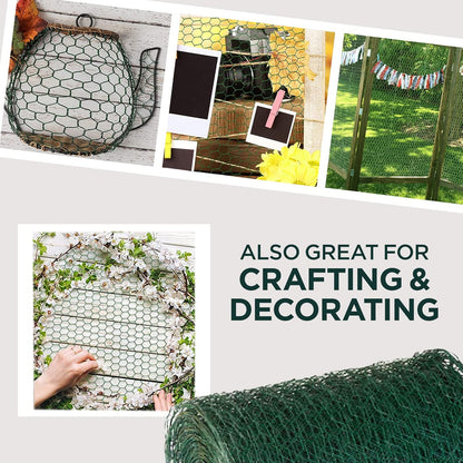 SLS SUPPLY FLORA - Green Florist Netting, Customizable Floral Wire, Steel Wire Mesh Roll, Versatile