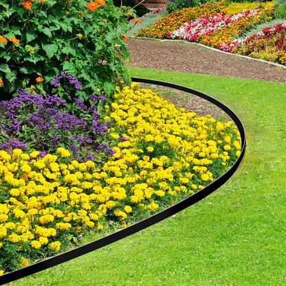 1.5 Inch Garden Edging Border 100FT, Plastic Edging for Landscaping with 120pcs Spikes