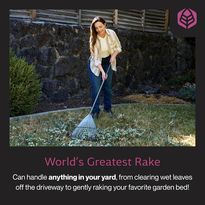Yard Butler World’s Greatest Leaf Rake | Heavy Duty All Steel Rake with Ergonomic Garden Claw, 20