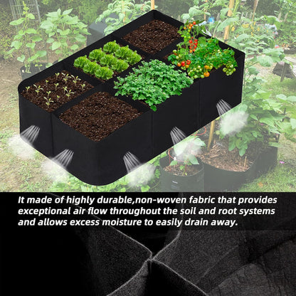 CJGQ Fabric Raised Garden Bed 4x2x1ft Garden Grow Bed Bags for Growing Herbs, Flowers and