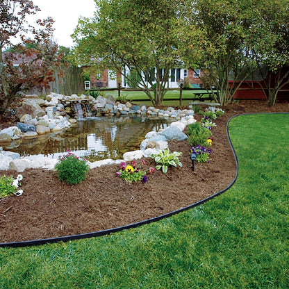 EasyFlex Pound‑In Landscape Edging with Bonus Anchoring Stakes – 20‑Foot Plastic Garden Border, 4.5