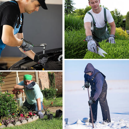Leather Work Gloves for Men or Women. Medium Glove for Gardening, Tig/Mig Welding, Construction
