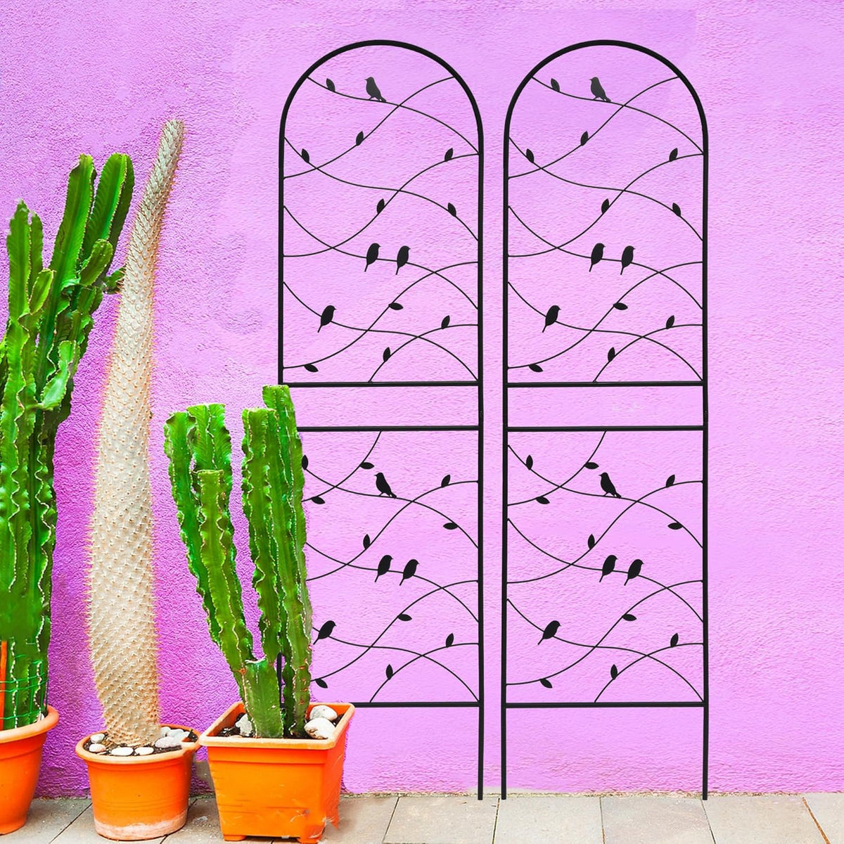 4 Pack Metal Garden Trellis 71" Tall Outdoor Climbing Plant Support for Roses, Flowers, Rustproof