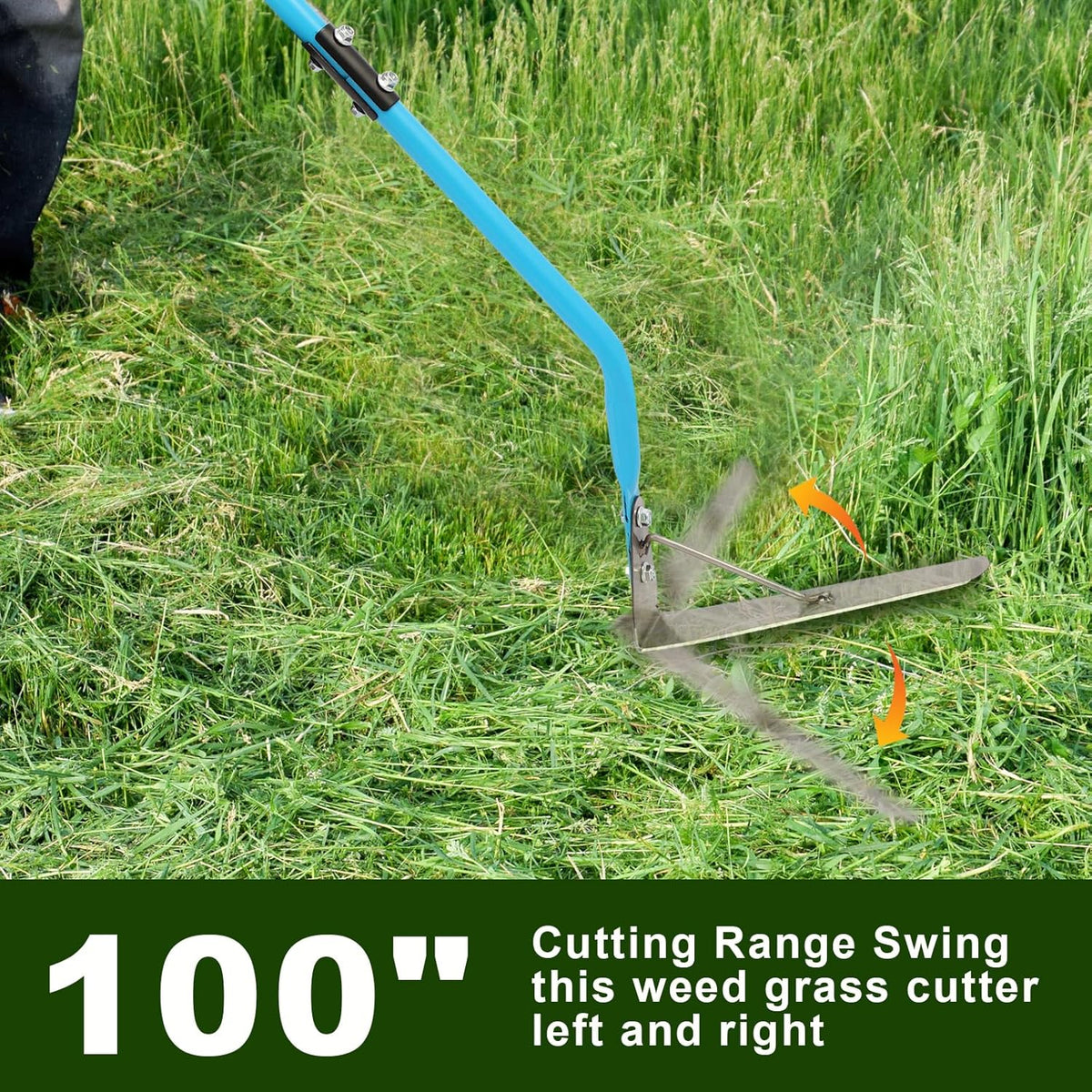 sancat Weed Cutter,Weeder with Double-Edged 304 Stainless Steel Sharp Blade, Manual Weed wracker