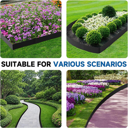 19.7Ft.Galvanized Steel Landscape Edging(6-Pack)-8"x39.4" Metal Garden Edging,7