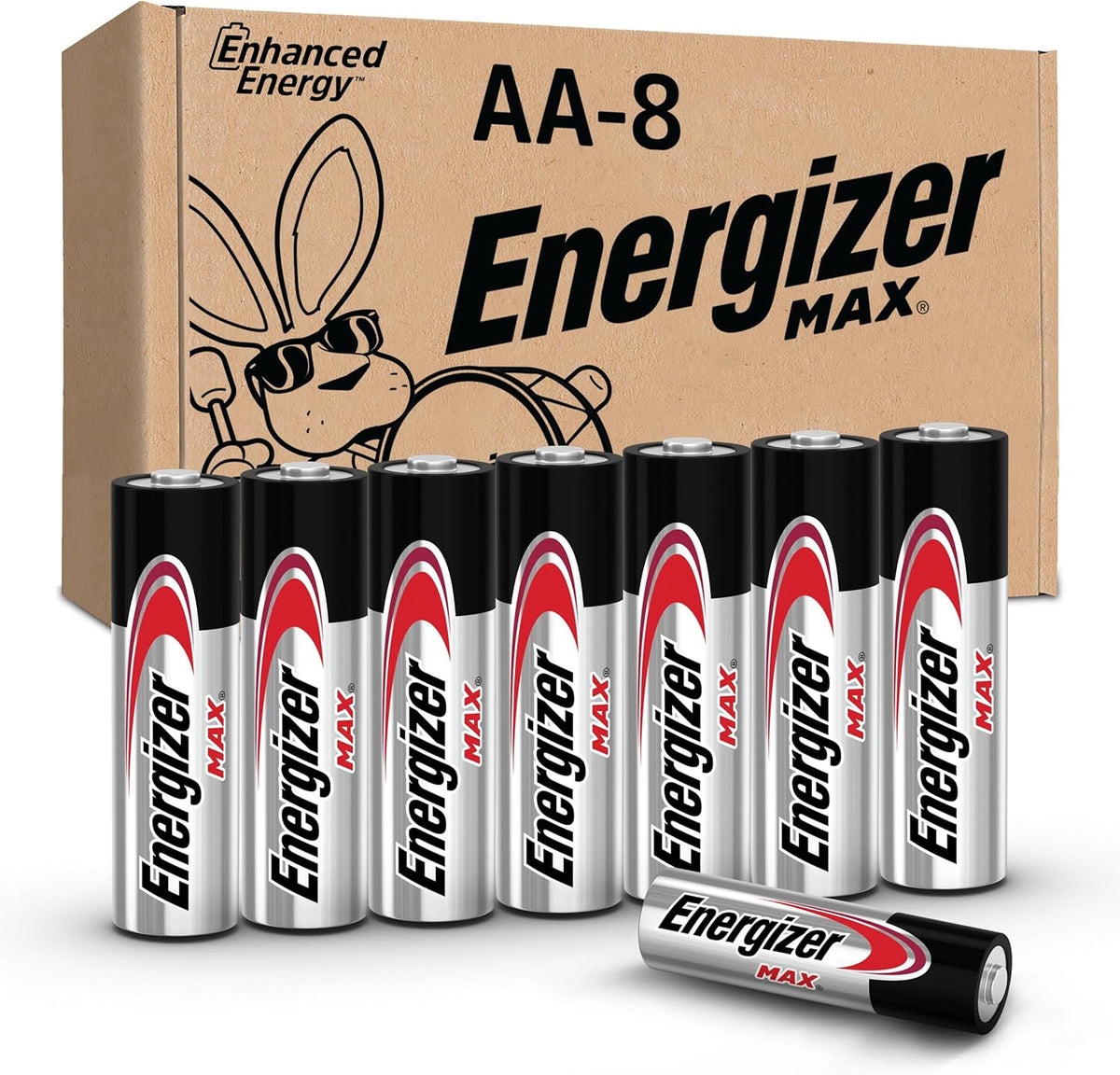 Energizer MAX AA Batteries (8 Pack), Double A Alkaline Batteries