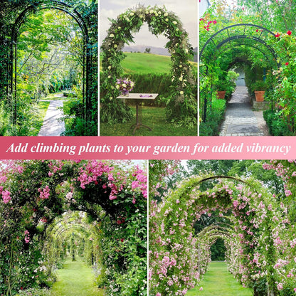 Thickened Tube Garden Arch Trellis - 4.6ft Wide x 7.9ft High or 7.6ft Wide x 6.4ft High - Garden