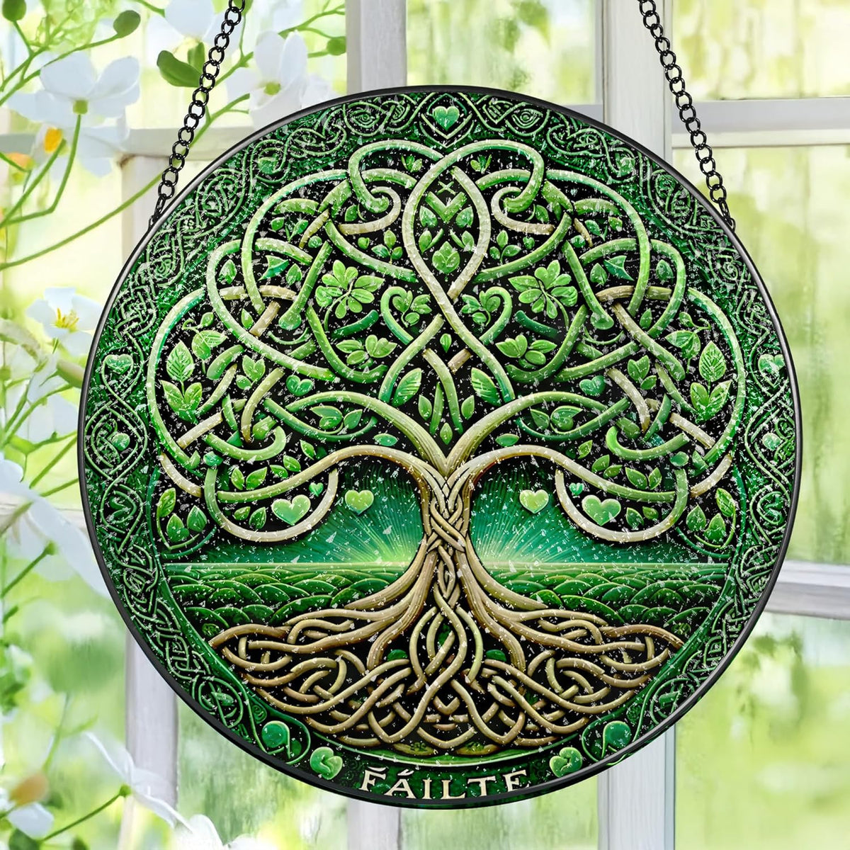 Stained Glass Window Hanging, Pauyadu Tree of Life Sun Catchers, Stained Glass Suncatcher, Tree of