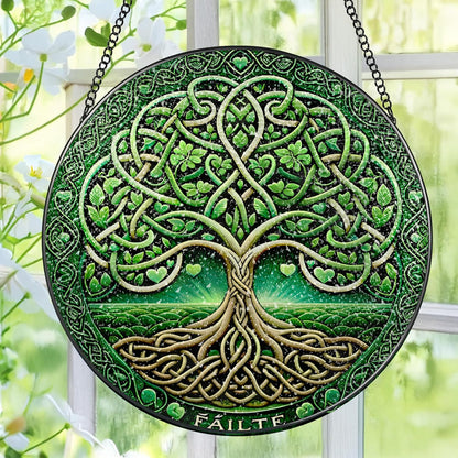 Stained Glass Window Hanging, Pauyadu Tree of Life Sun Catchers, Stained Glass Suncatcher, Tree of