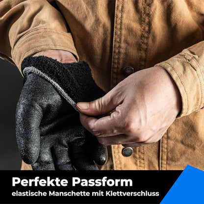 Waterproof Gloves for Men and Women, Freezer Gloves with Grip, Double Nitrile Dipped for Extreme