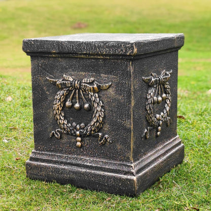 Garden Ear of Wheat Pedestal Statue Outdoor Base Decorative Sculpture Garden Flower Pot Side Table