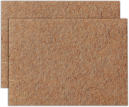 MAXPACE Natural Coconut Coir Liner Sheets - 14x11inch 2 Pcs Coco Fiber for Plant, Planter, Window