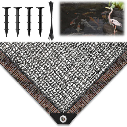 Koi Pond Netting Kit 15 x 20ft, Heavy-Duty Pe, Bird Deer Fence Netting, Durable Net Cover for