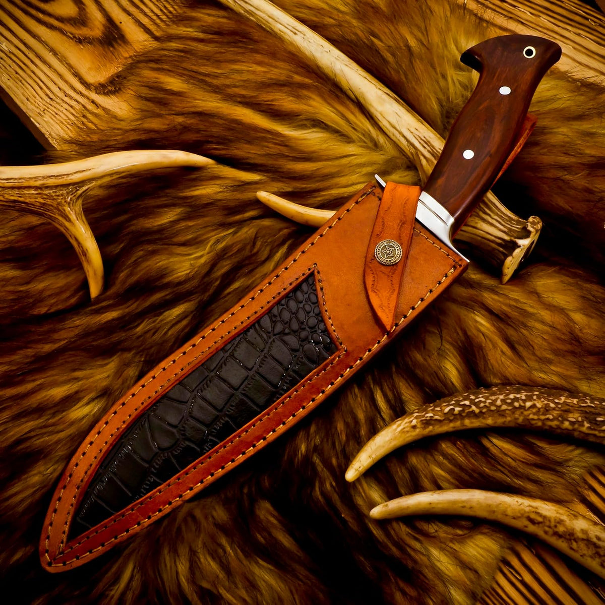 Poshland REG-234 Handmade Customised D2 Steel Kukri Knife - Exotic Wood Handle