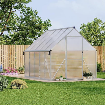 8'X10' Aluminum-Framed Polycarbonate Greenhouse, Heavy Duty Polycarbonate Greenhouse with Quick
