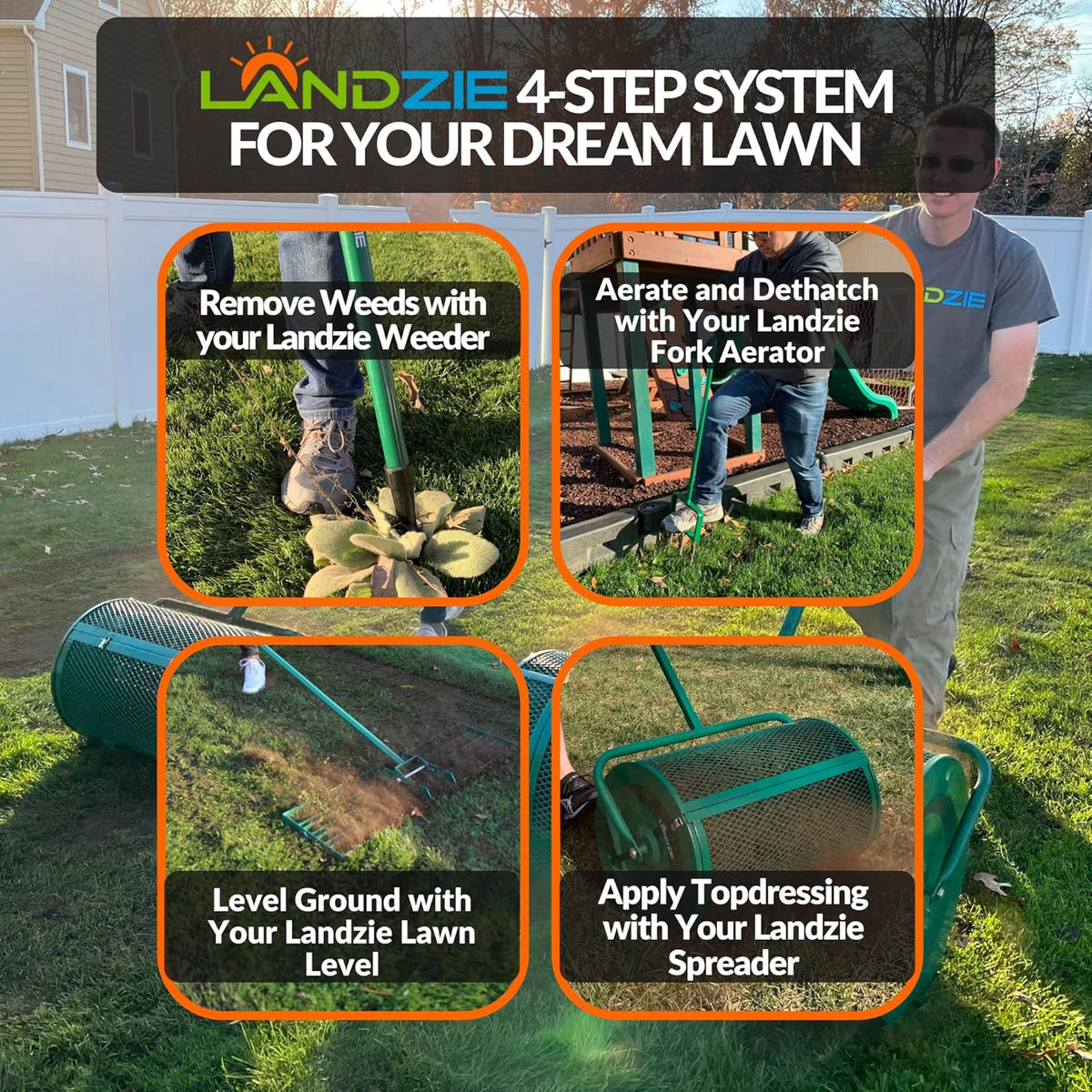 Landzie Root Cutter Edger Lawn Tool, 37 Inch Manual Lawn Edger Tool, Grass Edger, Sidewalk Edger