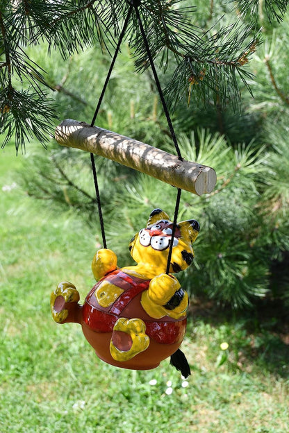 Ceramic Garden Decor - Cat Lawn Stake - Outdoor Statue - Perfect, Unique Gifts for Gardeners Woman