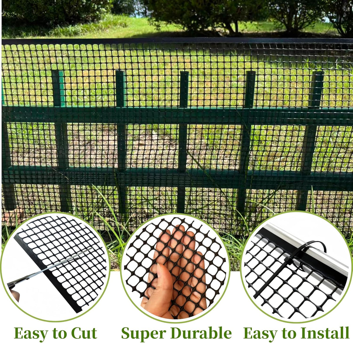 PotatoLife Plastic Wire Mesh Fence, Balcony Fence for Baby and Pets, Safety Fence, Stair Protector