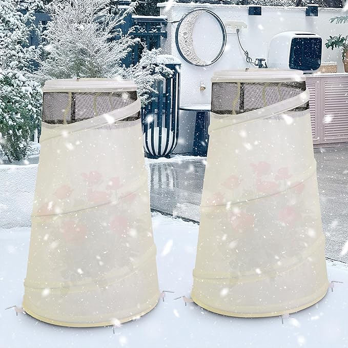 20" x 13" x 9" Pop Up Rose Cones for Winter Protection, Winter Rose Collars Protective Cover