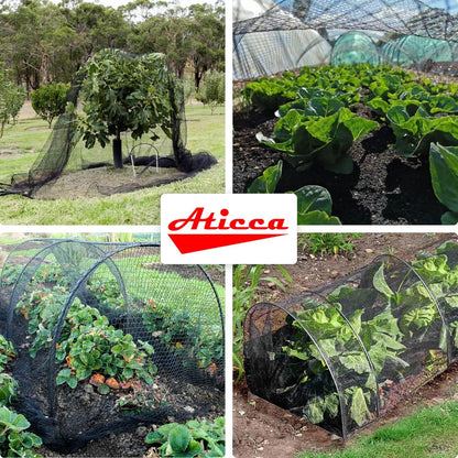 Heavy Duty Bird Netting for Garden Protection & Fruit Trees, 7.5x100 Ft with 10 Stakes – Black