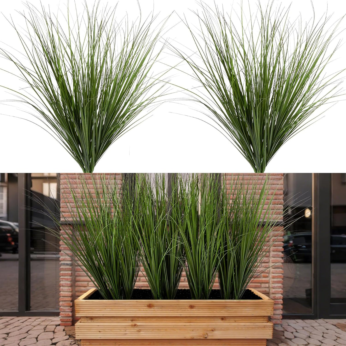 12PCS Fake Plants Artificial Wheat Grass Greenery Plastic Plants Fake Grass Artificial Plants for