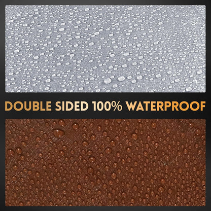Tarp 20x20 ft Heavy Duty 10mil Silver/Brown 100% Waterproof High Durability Multipurpose Outdoor
