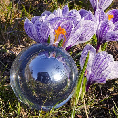 6 Inch Gazing Ball, Large Shiny Mirror Globe for Gardens Ponds Floating Swimming Pool Home